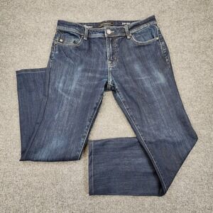 Liverpool Slim Straight Jeans Men 33x32 (Fits as 34x29) Indigo Dark Wash Stretch